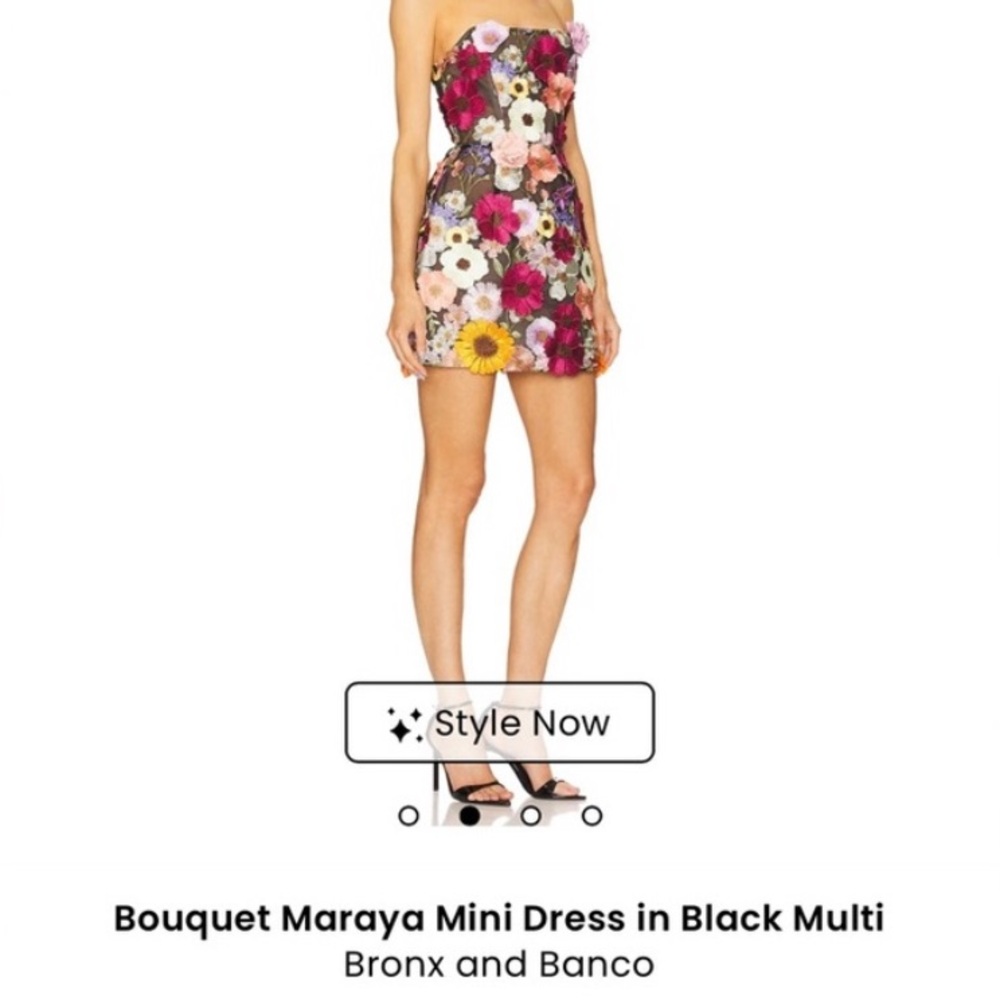 Bronx and Banco Bouquet Maraya Multi Strapless Mini Dress
